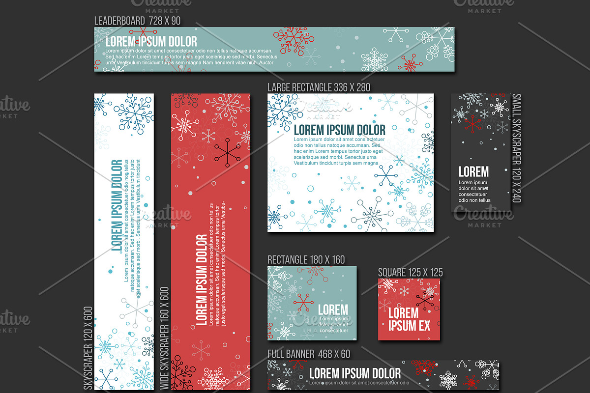 Vector christmas banner templates, a Templates & Theme by Orson