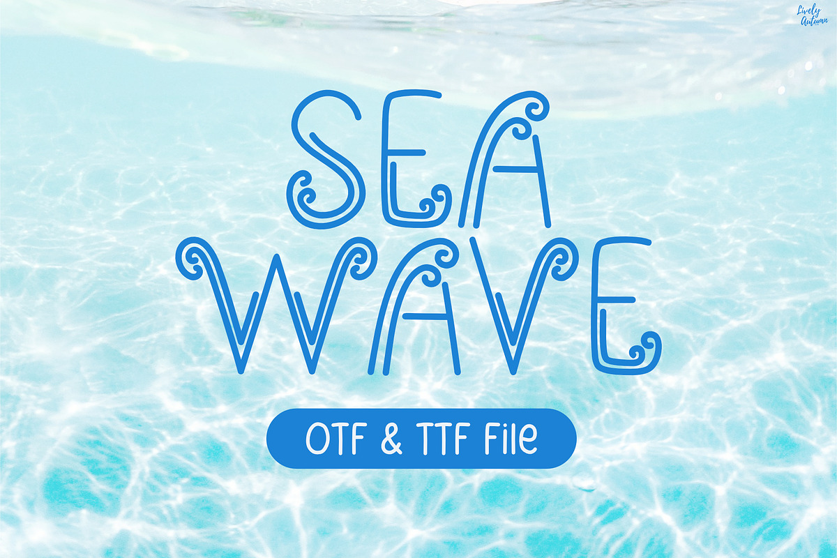 Sea Wave| handwritten display font, a Handwritten Font by LivelyAutumn11.11 (Photo 1 of 5)