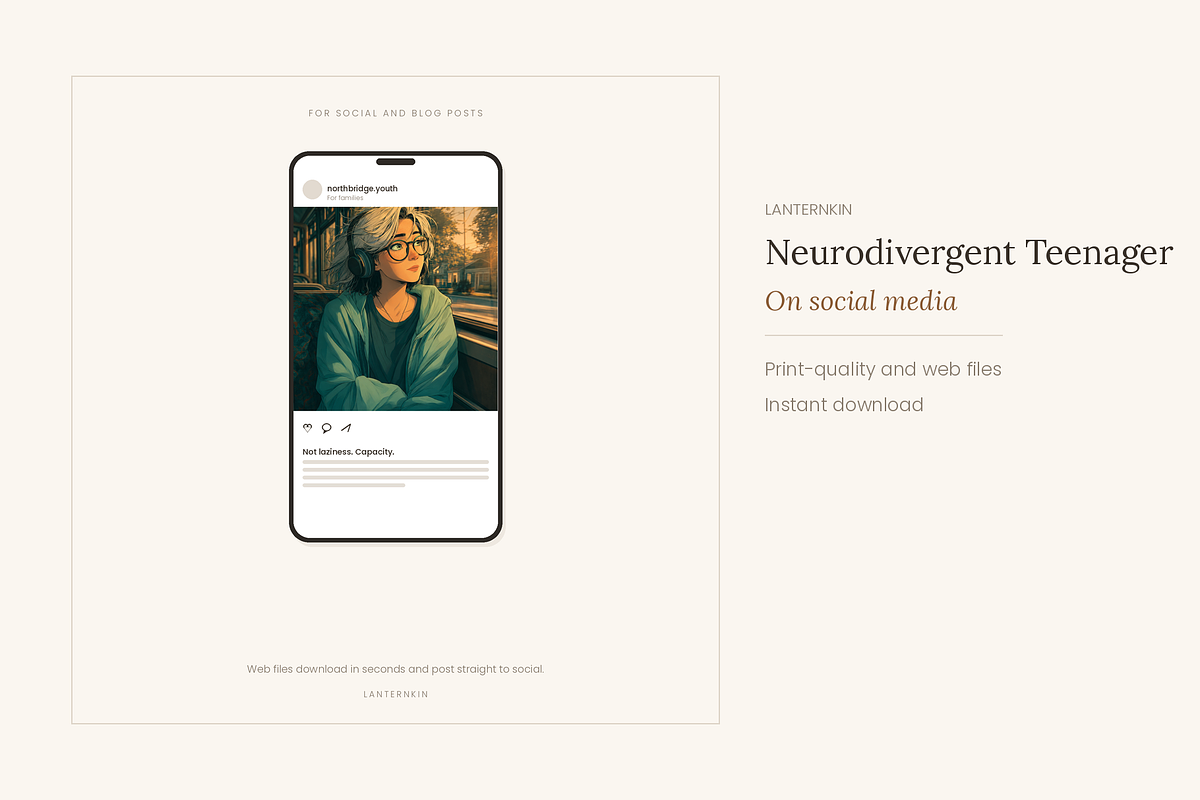 Neurodivergent Teen Illustrations, a Person Illustration by LanternkinStudio (Photo 3 of 13)
