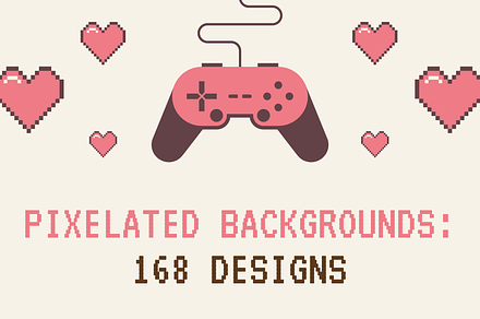 Pixelated Backgrounds: 168 Designs, a Background Graphic by Dreamanart