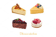 Cake slices VECTOR. 20 illustrations, a Food Illustration by Natalka Dmitrova art (Thumbnail 10 of 15)