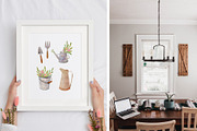 Gardening Tools Clipart, a Decorative Illustration by Julia M. Watercolor (Thumbnail 5 of 11)
