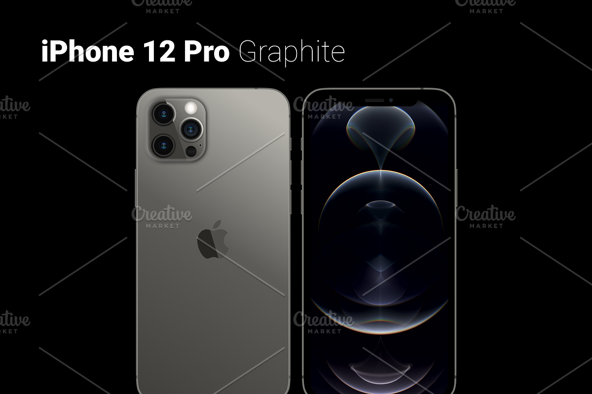 Mockups of the iPhone 12 Pro, an iPhone Mockup by AM Design (Photo 8 of 8)