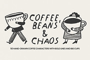 50 Hand-Drawn Сoffee Characters, a Food Illustration by Veyla (Thumbnail 1 of 13)
