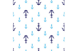 Anchor seamless pattern. Anchors, a Texture Illustration by Valerie Bodnar