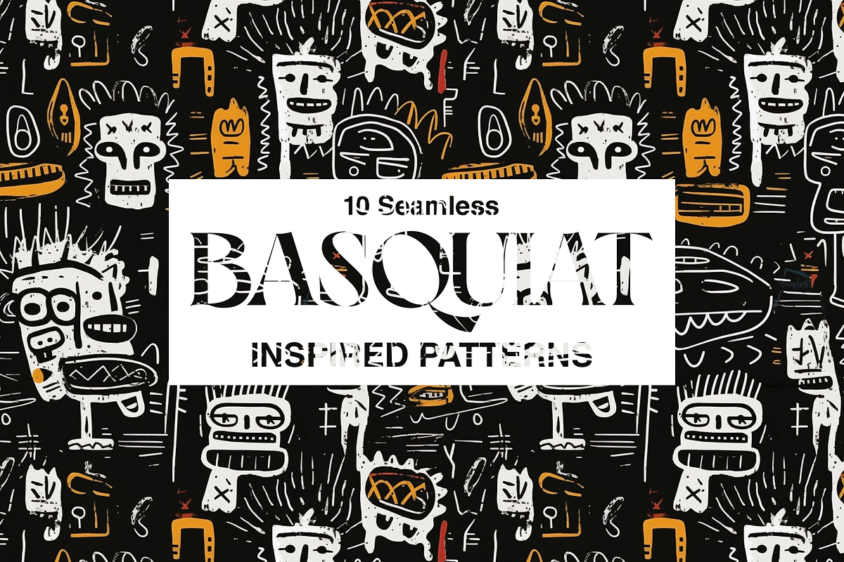 10 Art Series Patterns: Basquiat, a Pattern Graphic by Motifs (Photo 2 of 12)