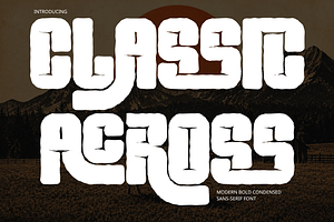 CLASSIC ACROSS - RETRO DISPLAY FONT