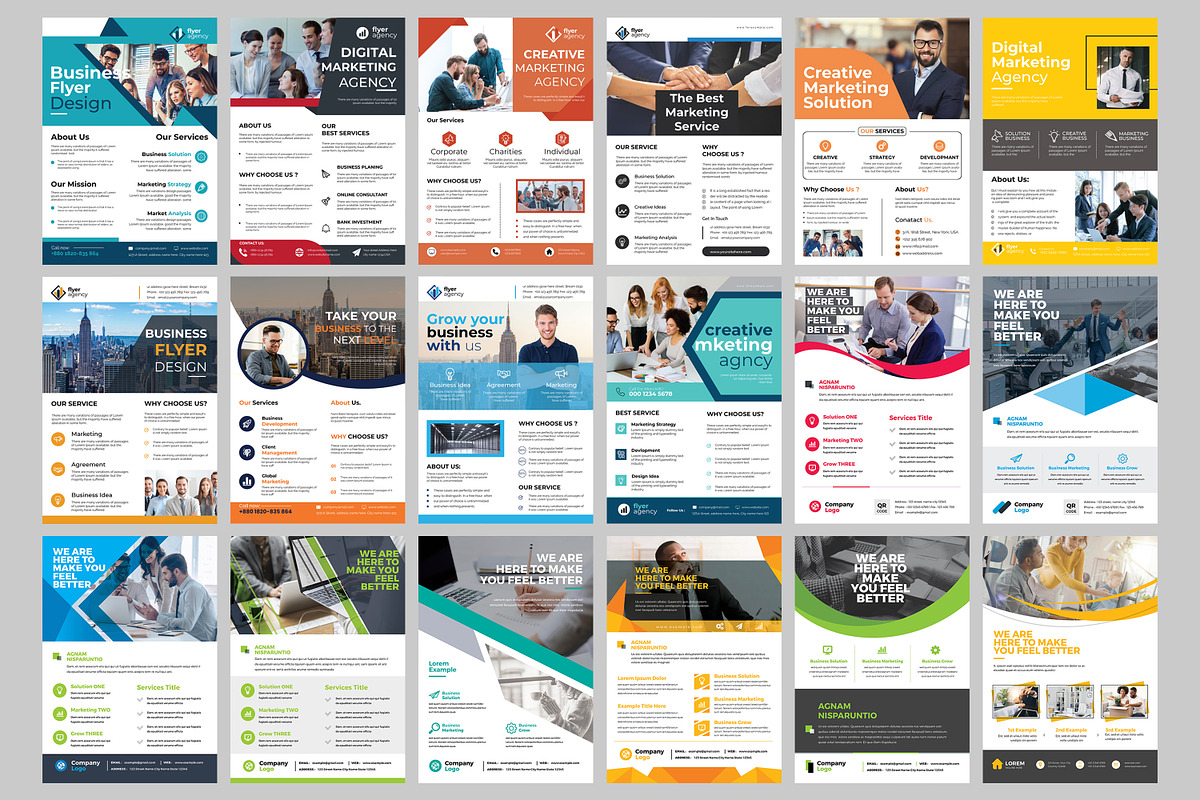 Corporate Business Flyers Bundle, a Flyer Template by evgenystudio (Photo 22 of 27)