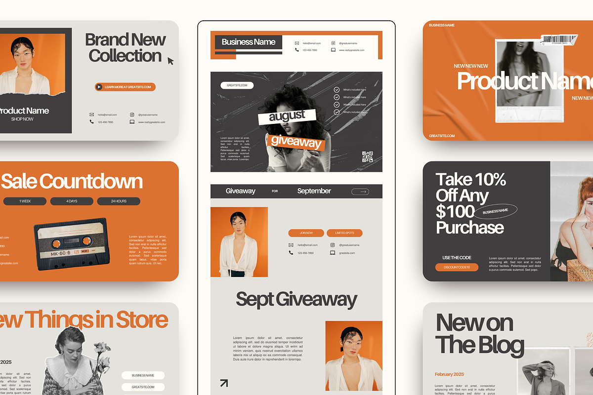 Email Marketing Newsletter Template, an Email Template by Branding Babe Co. (Photo 1 of 9)