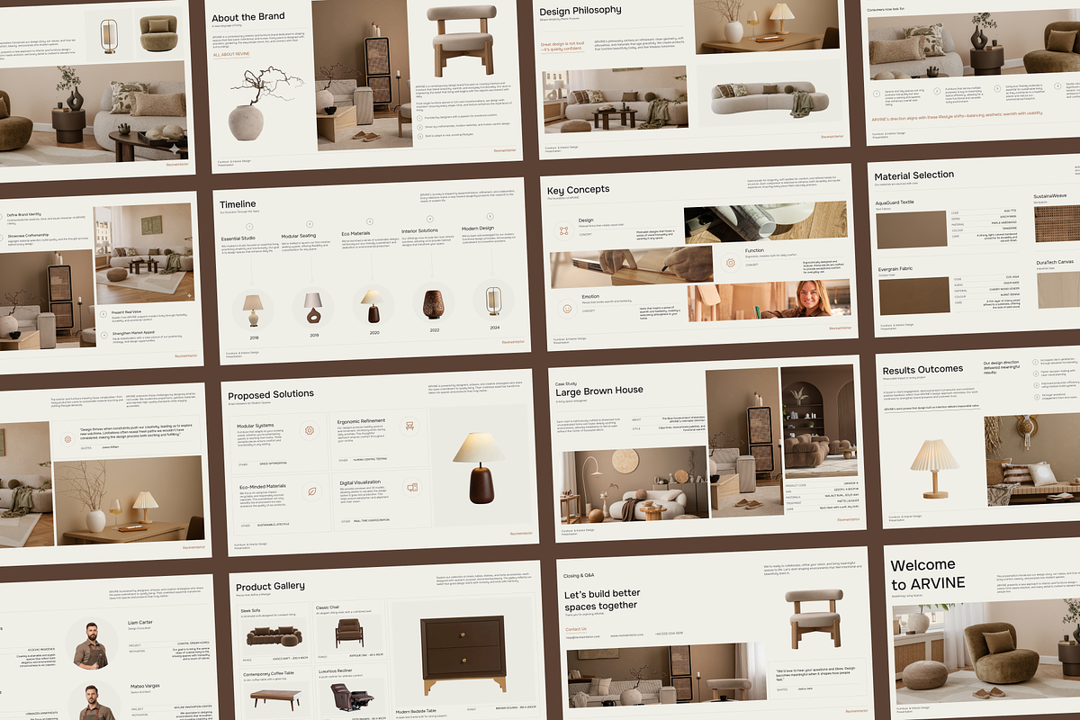 Interior & Furniture Presentatation, a Presentation Template by SLAB ...
