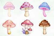 Watercolor Cute Magic Mushroom Png, an Illustration by Creative Art (Thumbnail 9 of 9)