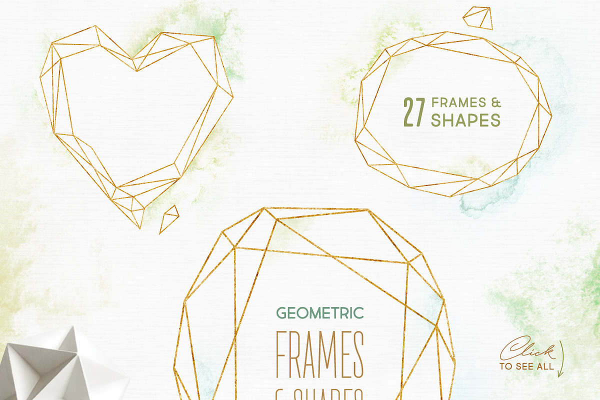 Crystal. Floral & Polygonal Bundle, a Decorative Illustration by OctopusArtis (Photo 10 of 15)