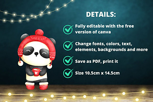 Christmas Card Templates Canva Set