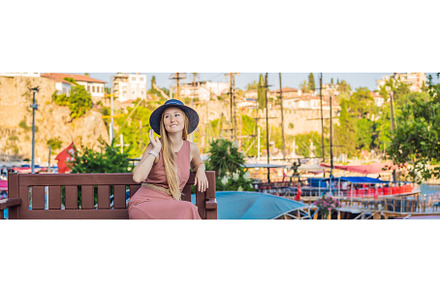 Woman tourist in Old town Kaleici in, an Architecture Photo by Elizaveta Galitskaya