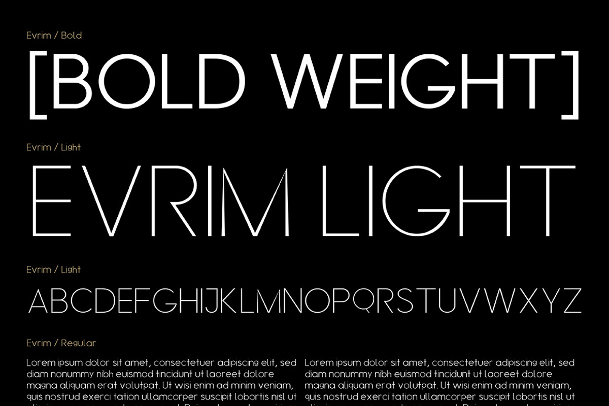 Evrim Sans Serif Font preview 2