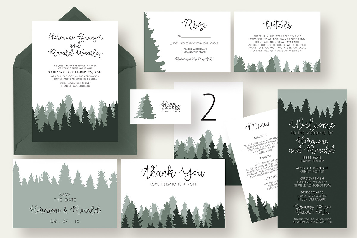 Woods Wedding Invitation Suite, an Invitation Template by Knotted Design (Photo 1 of 4)
