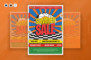 Summer Sale Poster, a Poster Template by Fannan Studio