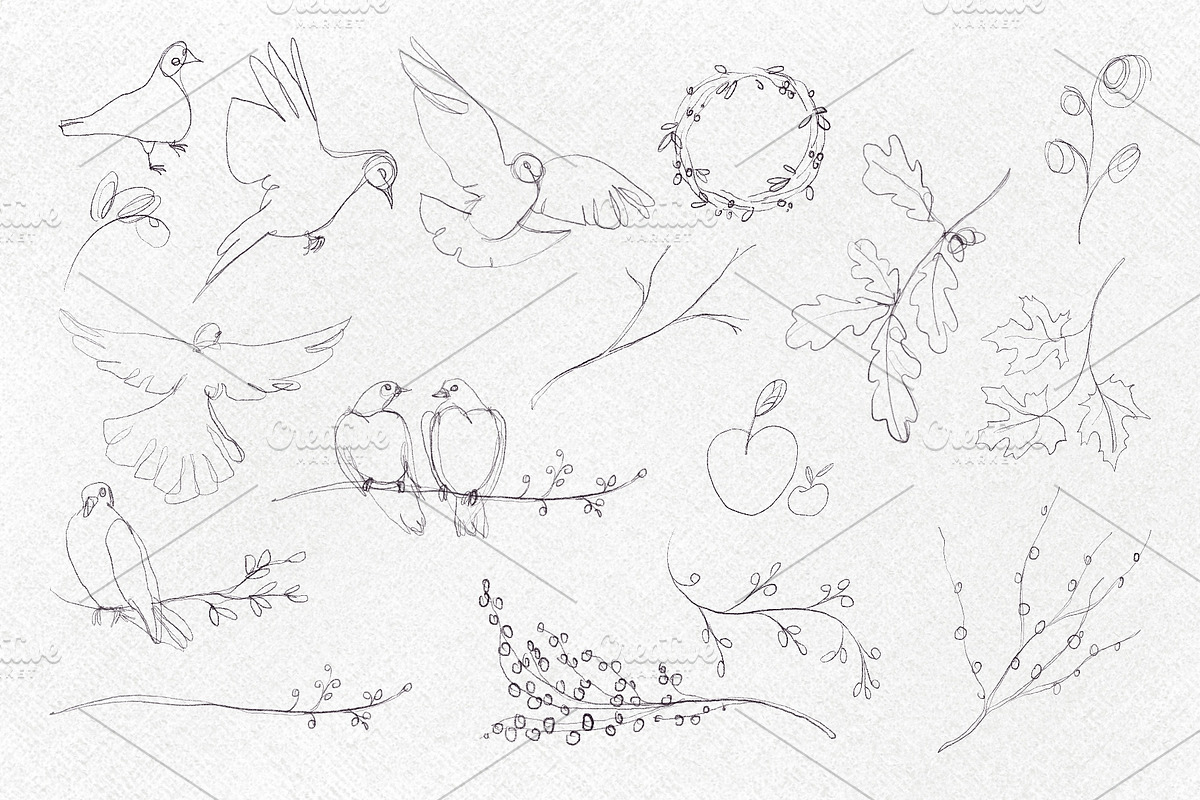 Elemental Folk: 40 PNGs, a Seasonal Illustration by byJuliaKors (Photo 2 of 3)