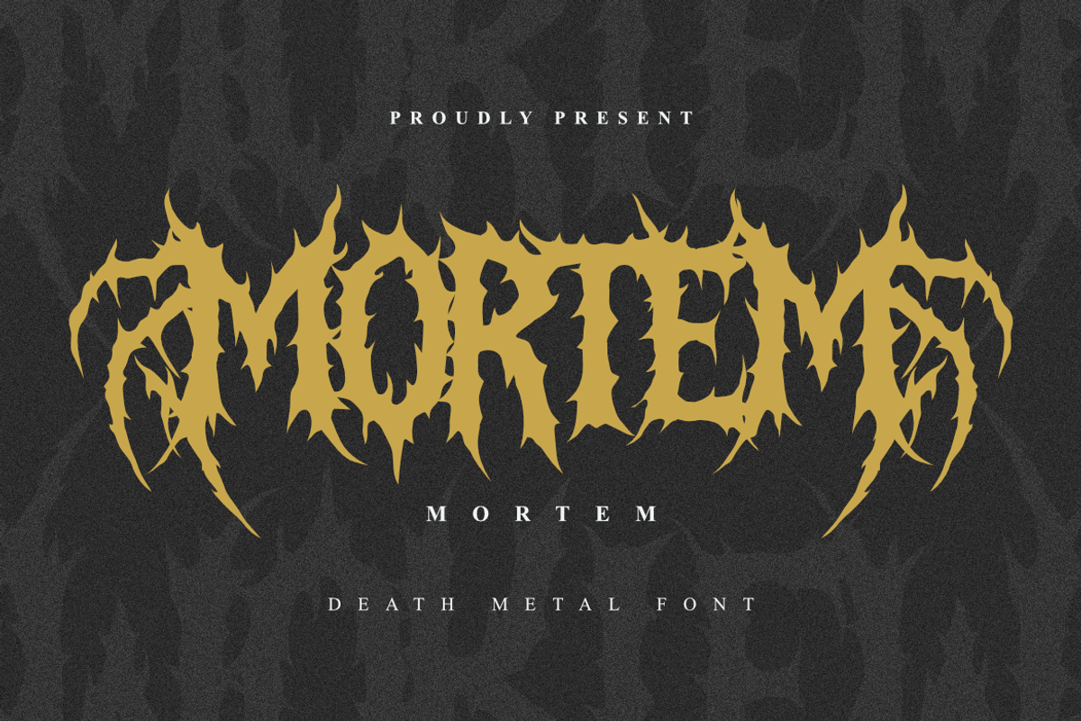 Mortem - Death Metal Font, a Symbol Font by Masyafi Studio (Photo 1 of 9)