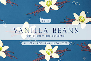 Vanilla beans - Set of patterns, a Pattern Graphic by Yummy