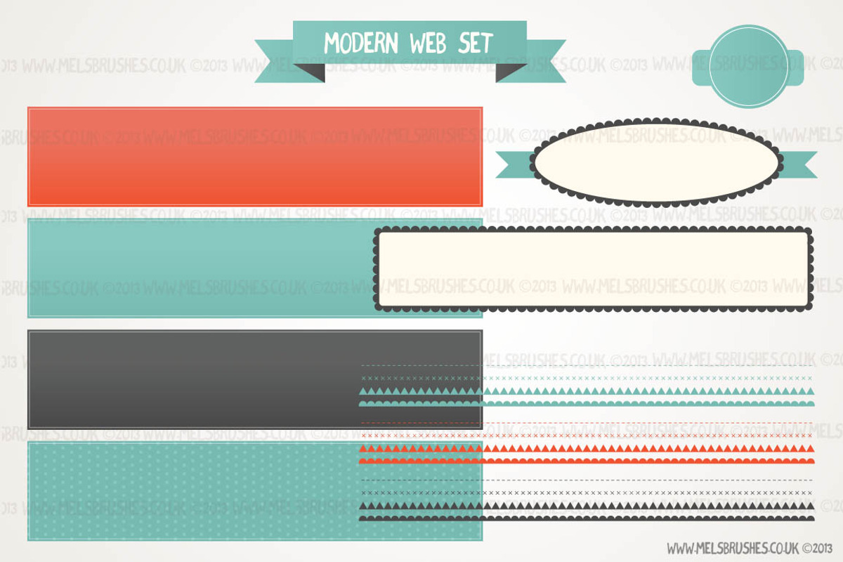 Modern Web Set, a Templates & Theme by Mels Brushes (Photo 3 of 4)
