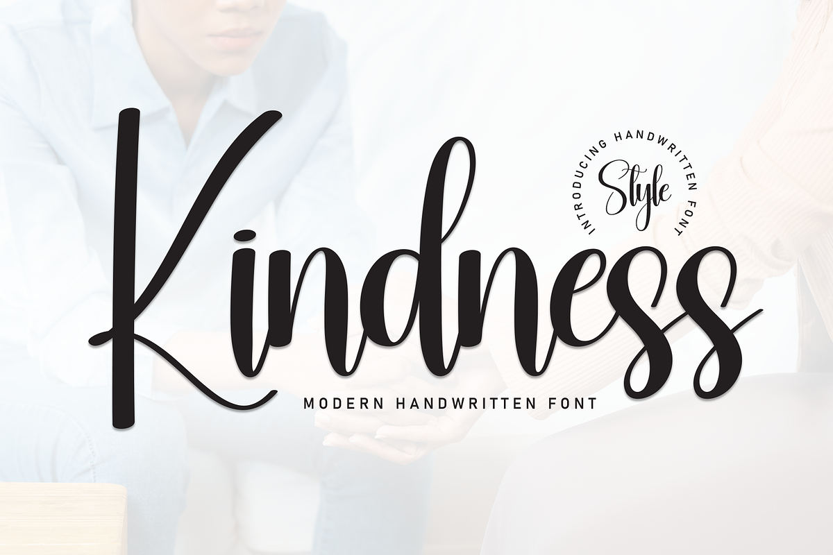 Kindness | Script Font, a Handwritten Font by Scratchones (Photo 1 of 8)