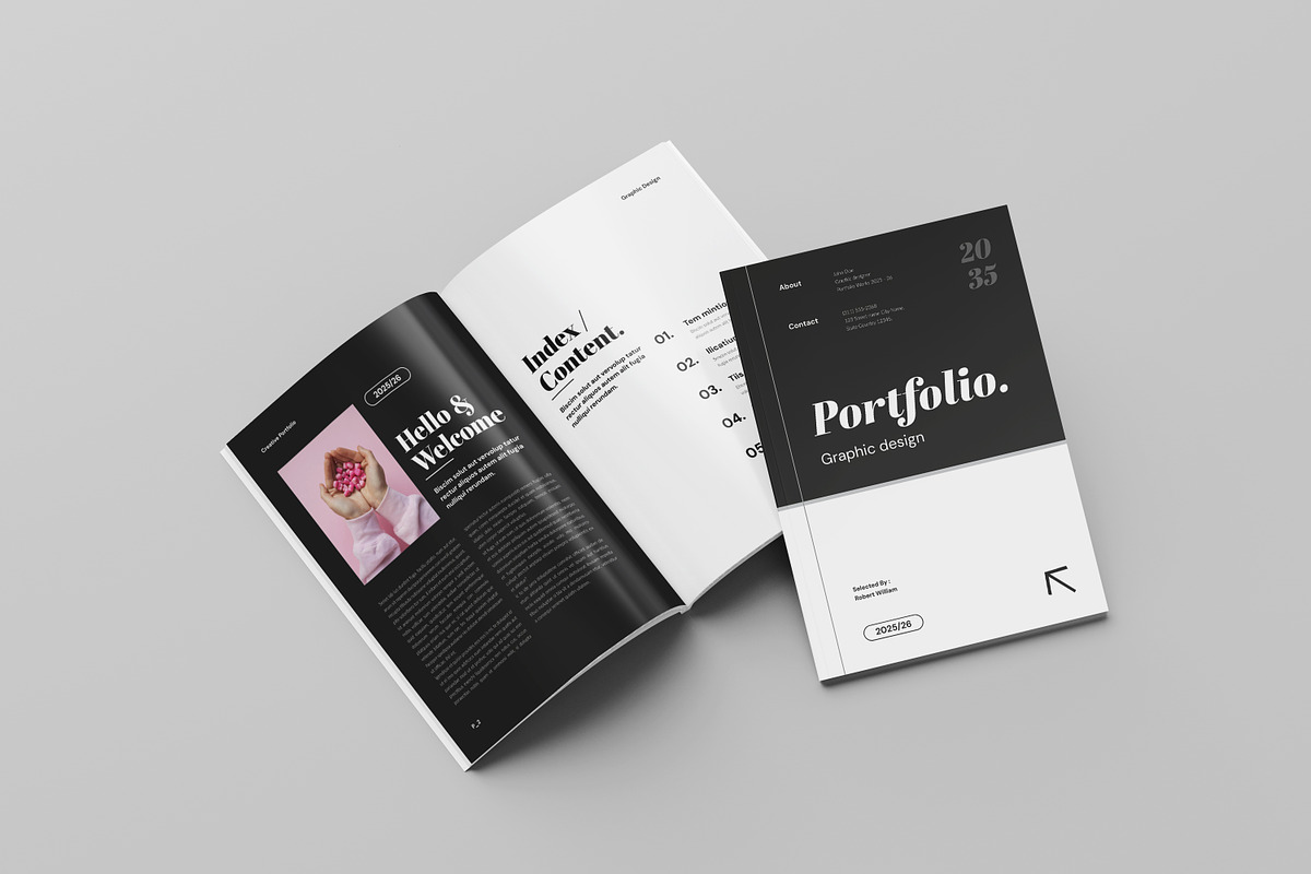 Creative Portfolio Brochure Template, a Brochure Template by Spark_Creative (Photo 2 of 14)