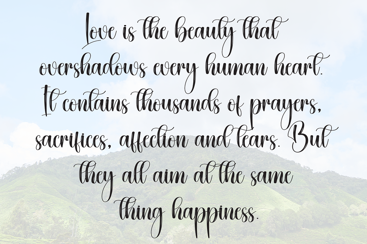 Sunshine | Script Font, a Handwritten Font by Scratchones (Photo 6 of 9)