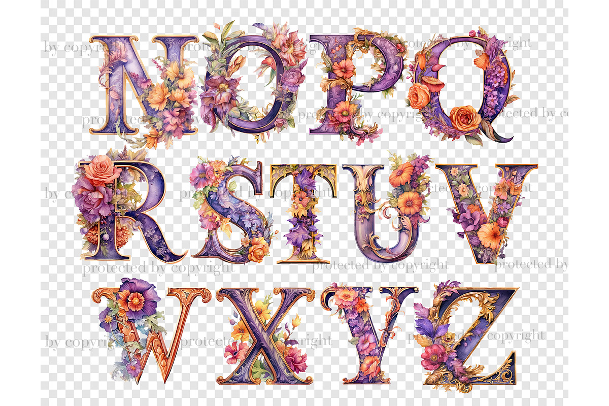Autumn Alphabet Bundle | Halloween, a Decorative Illustration by GlamArtZhanna (Photo 5 of 5)