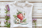 Whimsical Summer Strawberry Clipart, an Illustration by OK Design (Thumbnail 6 of 6)