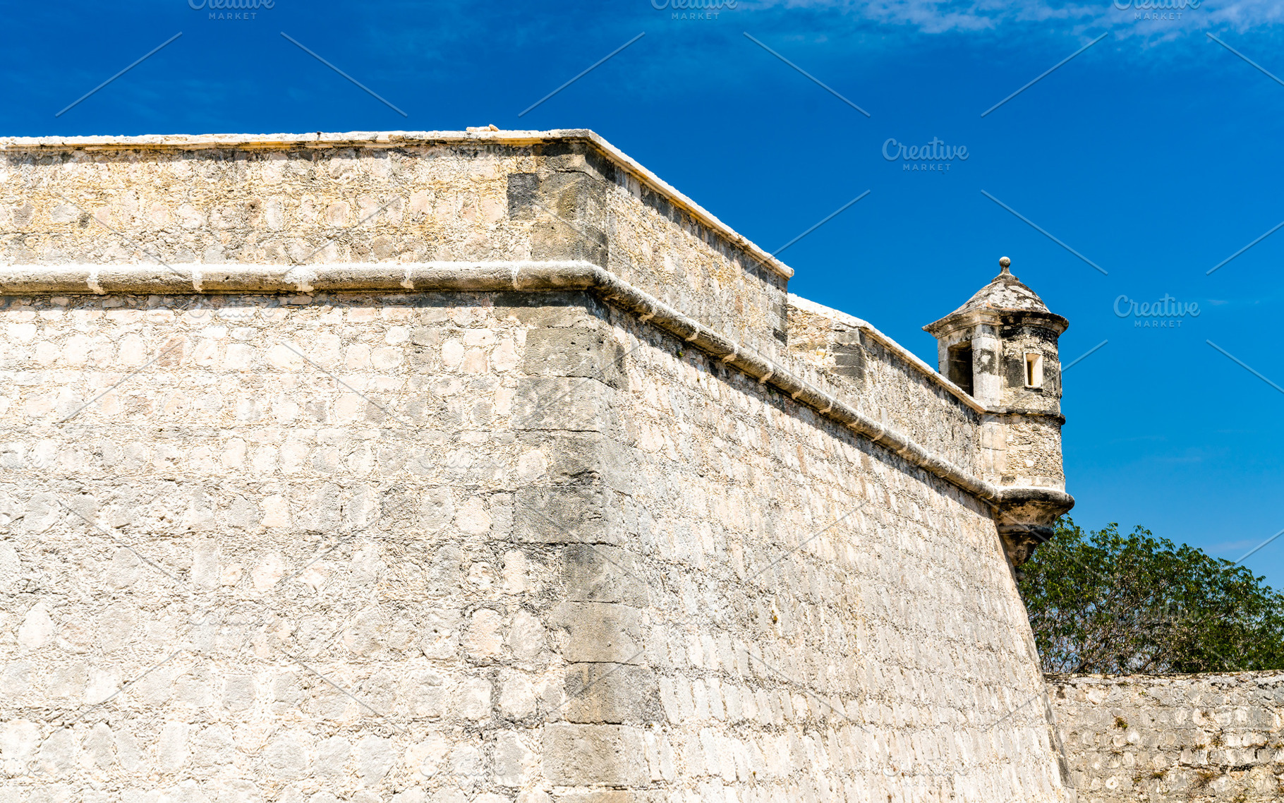San miguel fort in campeche mexico containing mexico, campeche, and, an Architecture Photo by Leonid Andronov