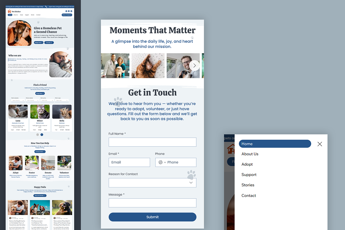 Pet Shelter - Wix Studio Website preview 8
