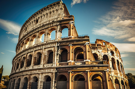 Colosseum in Rome, Italy. Famous tra, a Photo by Iftikhar Alam