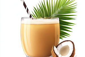 Refreshing Coconut Drink Tropical Su, a Food & Drink Photo by Pixeness Studio