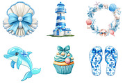 Coquettish Summer Blue Coastal, an Illustration by Designking (Thumbnail 2 of 5)