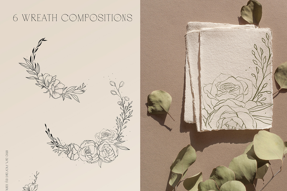 Floral Line Art & Botanical Clipart, an Illustration by January Bloom (Photo 8 of 13)