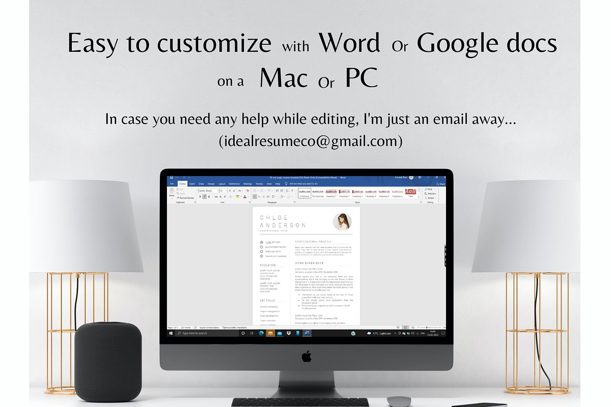 Word resume & cover letter template, a Resume Template by Climbwithelevator (Photo 6 of 10)