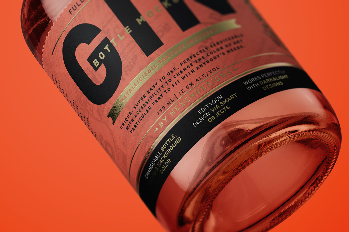 Gin Bottle Mockup, a Product Mockup by HexenDesigns (Photo 10 of 13)