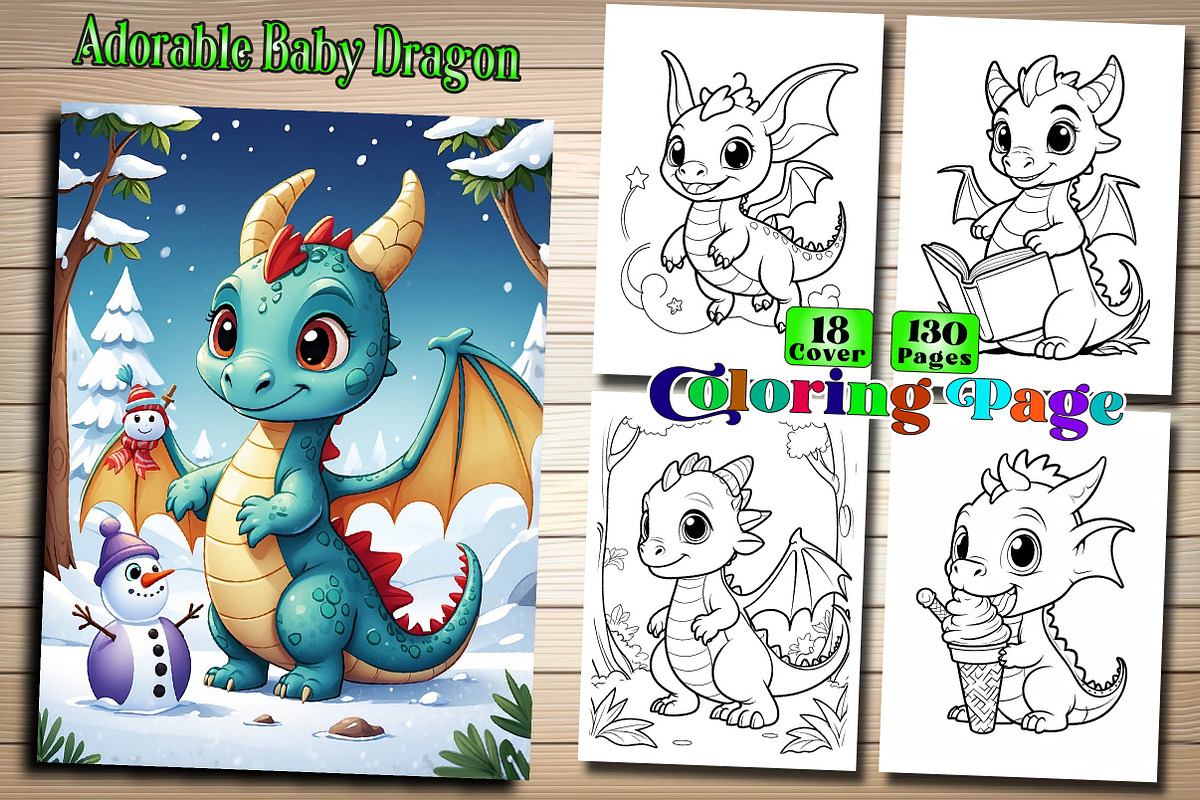 Adorable Baby Dragon Coloring Page, an Arts & Entertainment Photo by Wow Magic (Photo 1 of 3)