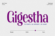 Gigestha Modern Serif (70 Fonts), a Serif Font by MjStudio31 (Thumbnail 1 of 14)