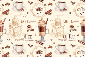 Illustrations Of Coffee And Sweets