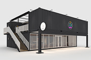 3D Model Container Cafe 14, an Architecture 3D Model by SR 3D Visual (Thumbnail 1 of 19)