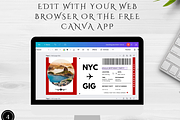 Editable Boarding Pass Template, a Card Template by YasdeyDesigns (Thumbnail 5 of 8)