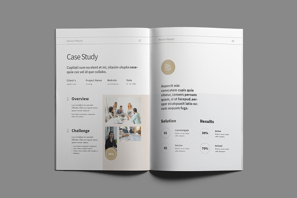 Annual Report Template, a Brochure Template by White Graphic (Photo 8 of 15)