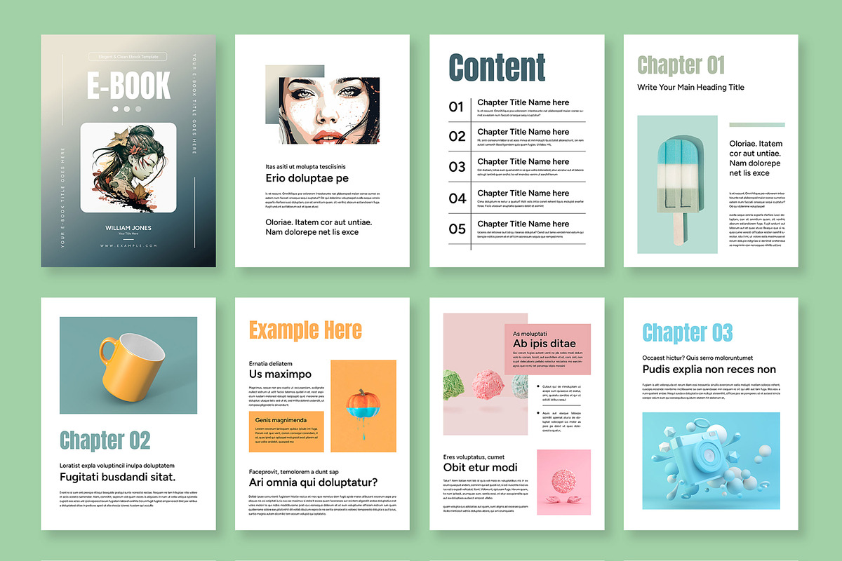 Minimal Ebook Design Layout Template, an UI Kit Template by ContestDesign (Photo 2 of 3)