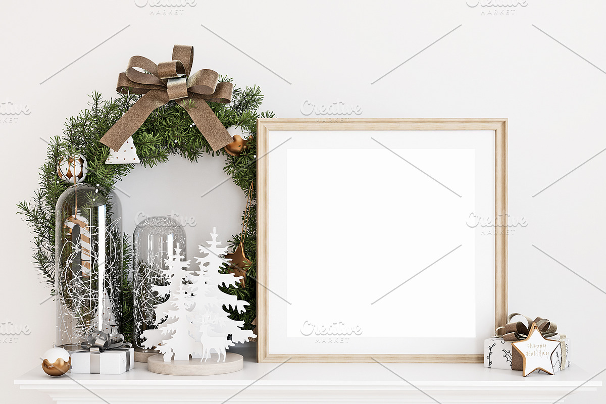 Christmas Frame Mockup Bundle -20, a Print Template by Mockup Shop (Photo 19 of 39)