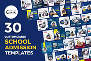 School Admission Canva Flyer Bundle, a Social Media Template by MK Creatives (Thumbnail 1 of 2)