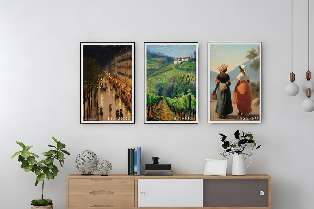 Print Poster Pissarro Painting Style, a Seasonal Illustration by Vibrand Studio (Photo 3 of 14)
