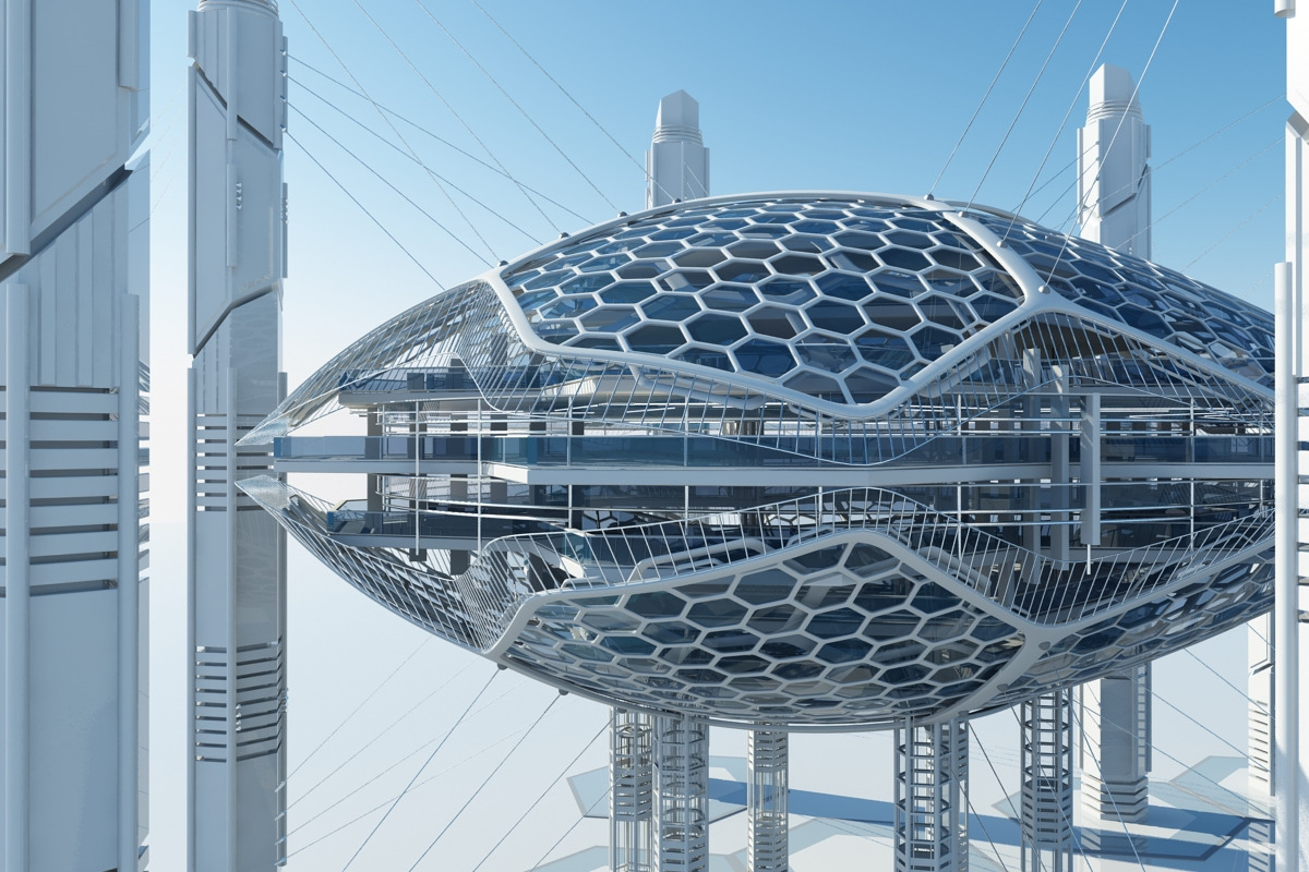 Futuristic Skyscraper HD 16, an Architecture 3D Model by Giimann (Photo 6 of 16)