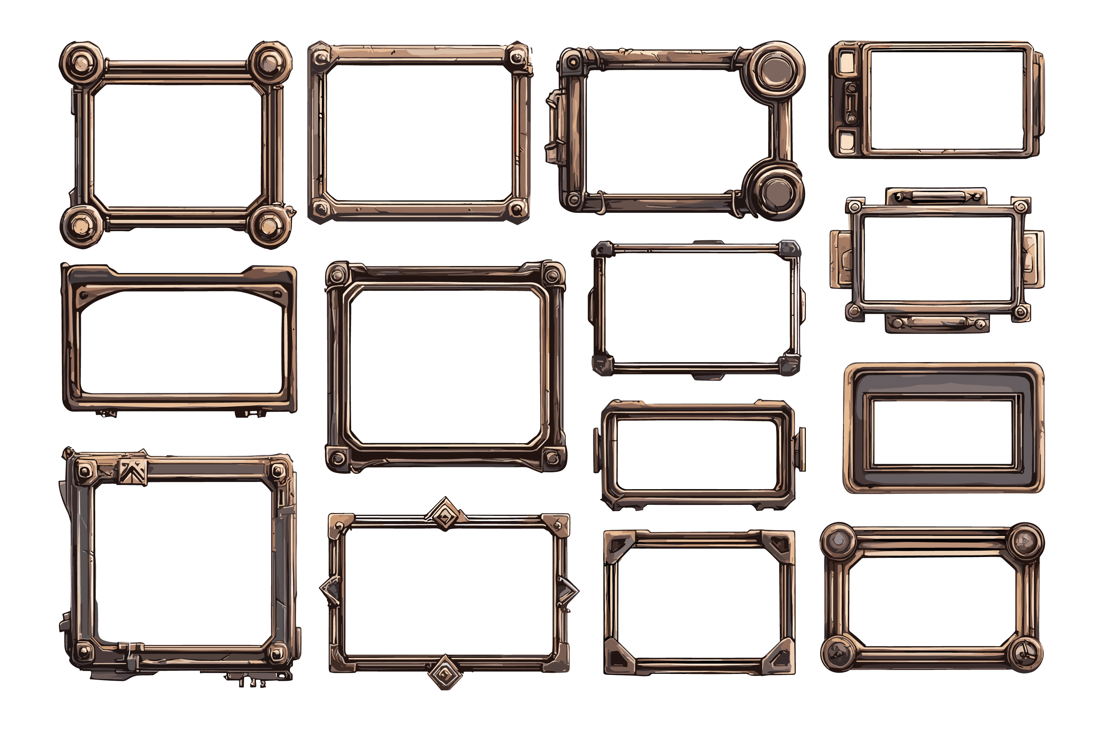 Steam-Punk Metal Frames Cartoon, an Illustration by LadadikArt